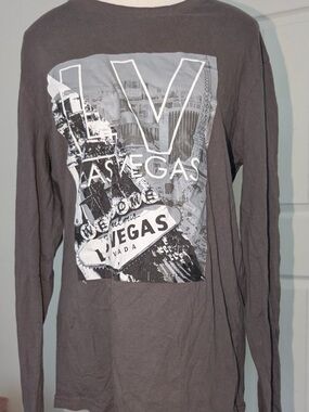 Othr Las Vegas Graphic Long Sleeve Shirt - Charcoal Gray